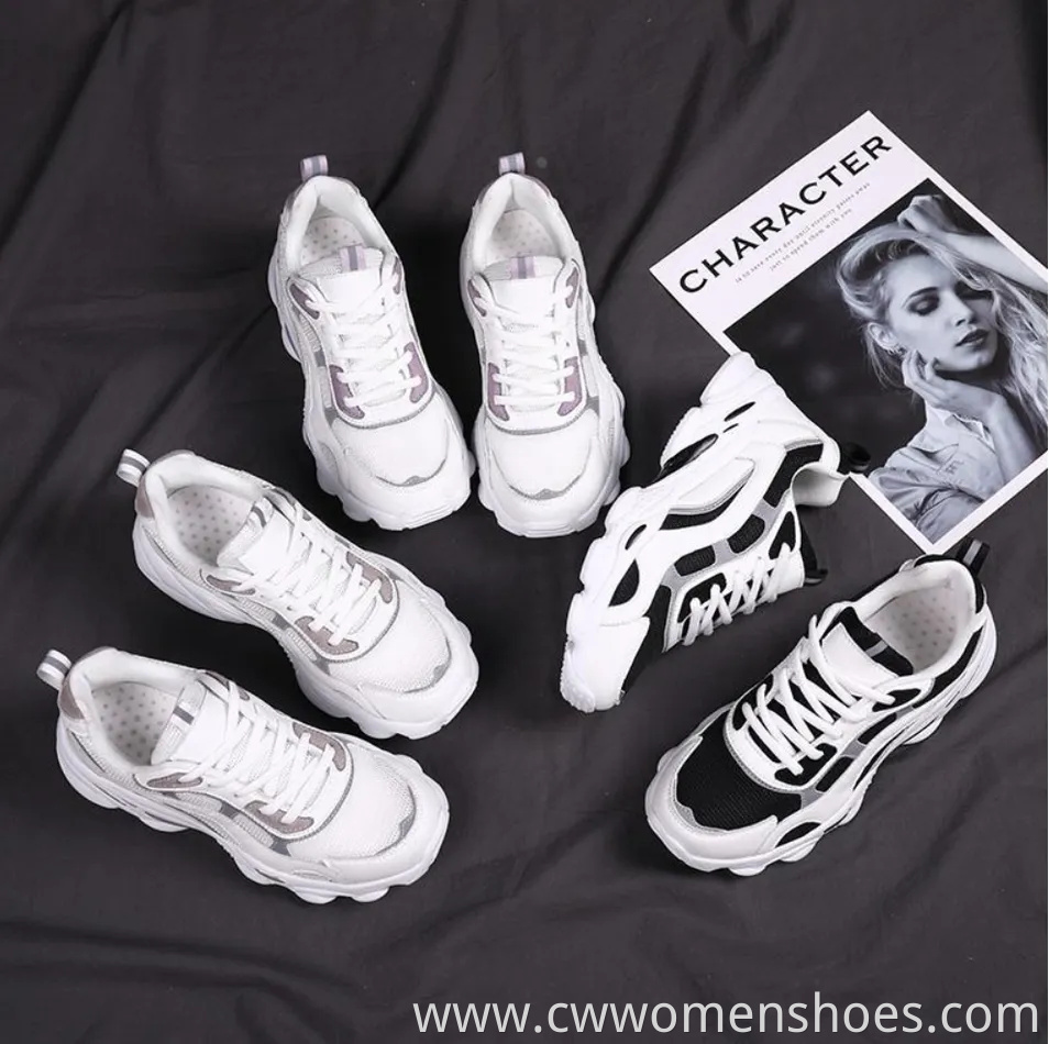 Thick-Soled Women's Shoes Footwear Sport Breathable Running Shoes